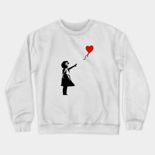 Girl with Balloon Crewneck Sweatshirt